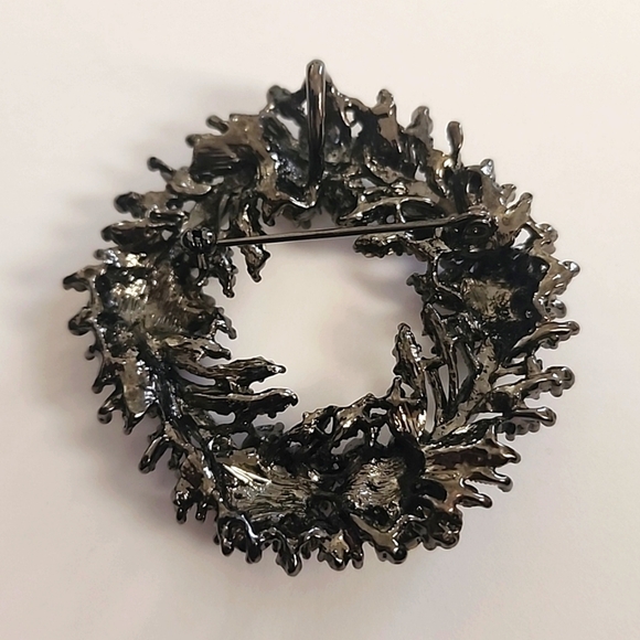 Womens Crystal Rhinstone Brooch & Necklace Vintage Fashion Jewelry Missing Stone - Picture 5 of 9